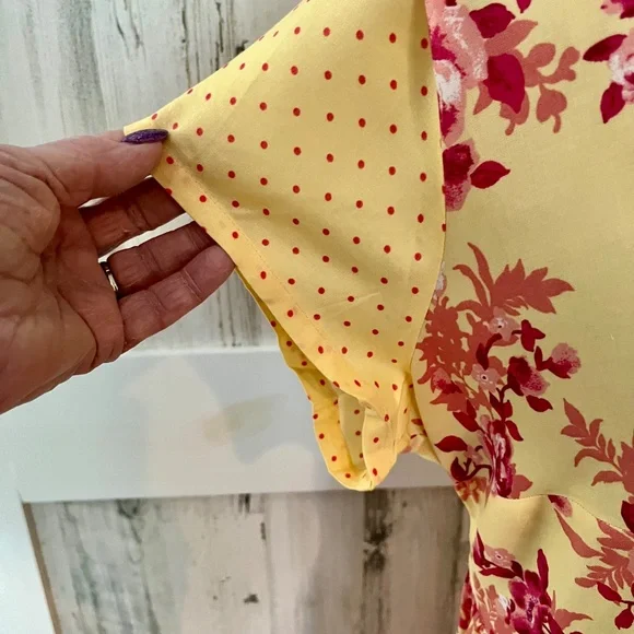 Floral Yellow and Pink Maxi Dress - Picture 3 of 11